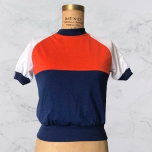 1980's Color Block Raglan Tee
